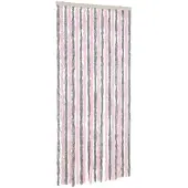vidaXL Vliegengordijn 100x230 cm chenille zilvergrijs en roze