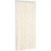 vidaXL Vliegengordijn 100x230 cm chenille beige en wit