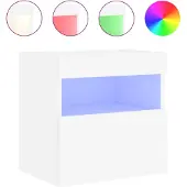 vidaXL TV-wandkast met LED-verlichting, wit, 40x30x40 cm