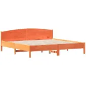 vidaXL Bedframe zonder matras massief grenenhout wasbruin 180x200 cm