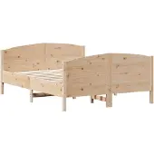vidaXL Bedframe zonder matras massief grenenhout 120x190 cm