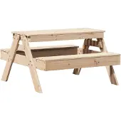 vidaXL Picknicktafel voor kinderen 88x97x52 cm massief grenenhout