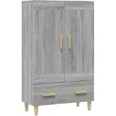 vidaXL Hoge kast 70x31x115 cm bewerkt hout grijs sonoma eikenkleurig