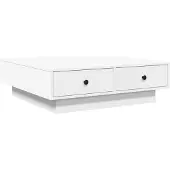 vidaXL Salontafel, wit, 90x90x28 cm, houtvezel