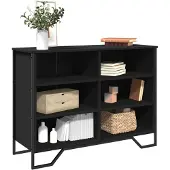 vidaXL Dressoir 101x35,5x74,5 cm bewerkt hout zwart