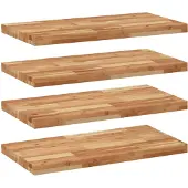 vidaXL Wandschappen 4 st zwevend olieafwerking 100x40x4 cm acaciahout