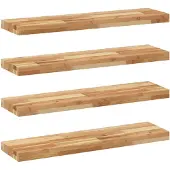 vidaXL Wandschappen 4 st zwevend olieafwerking 80x20x4 cm acaciahout