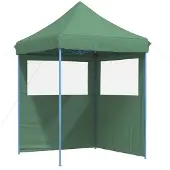 vidaXL Partytent, inklapbaar, pop-up model, met 2 zijpanelen, groen