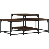vidaXL Salontafel, bruin, eikenlook, 102x60x45 cm, houtvezel