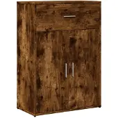 vidaXL Dressoir, gerookt eikenfineer, 60x30x84 cm, houtvezelplaat