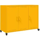 vidaXL Dressoir, mostergele kleur, 100,5 x 39 x 72 cm, staal
