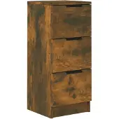 vidaXL Dressoir 30x30x70 cm bewerkt hout gerookt eikenkleurig