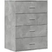 vidaXL Dressoir 60x39x80 cm bewerkt hout betongrijs