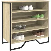 vidaXL Schoenenkast 80x38x78 cm bewerkt hout sonoma eikenkleurig