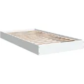 vidaXL Bedframe, wit, 90x190 cm, houtvezel
