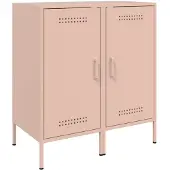vidaXL Dressoirs 2 st 36x39x79 cm staal roze