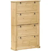 vidaXL Schoenenkast Corona 99x32x163,5 cm massief grenenhout