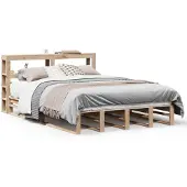 vidaXL Bedframe zonder matras massief grenenhout 160x200 cm
