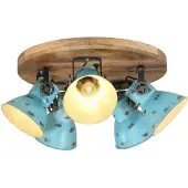 vidaXL Plafondlamp 25 W E27 50x50x25 cm verweerd blauw