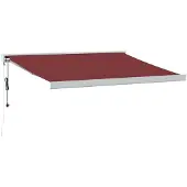 vidaXL Luifel automatisch uittrekbaar 350x250 cm bordeauxrood