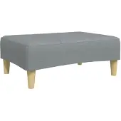vidaXL Voetenbank 77x55x31 cm stof lichtgrijs