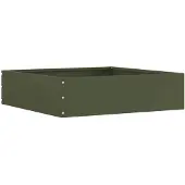 vidaXL Gazonrand 50 x 50 x 13 cm Staal Olijfgroen