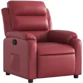 vidaXL Fauteuil verstelbaar kunstleer wijnrood