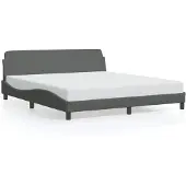 vidaXL Bedframe "Dover" stof donkergrijs 180x200 cm