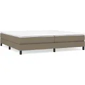 vidaXL Boxspring bed stof taupe 200x200 cm