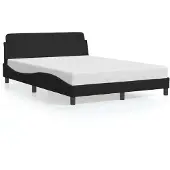 vidaXL Bedframe "Dover", zwart, 140x190 cm, fluweel