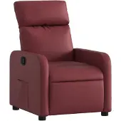 vidaXL Fauteuil verstelbaar kunstleer wijnrood