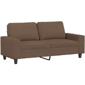 vidaXL Tweezitsbank 140 cm stof bruin