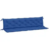 vidaXL Tuinbankkussens 2 st 200x50x7 cm oxford stof blauw