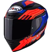 Suomy Track-1 Framework, integraalhelm ,Mat Zwart/Rood/Blauw ,S
