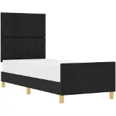 vidaXL Bedframe met hoofdeinde Zwart 80 x 200 cm Stof