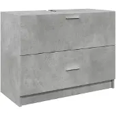 vidaXL Wastafelkast 78x37x59 cm bewerkt hout betongrijs