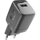 Fresh 'n rebel Oplader iPhone & Samsung – 30W Adapter USB-C & USB-A (2 poorten) – Compacte Snellader iPhone & Samsung – Storm Grey