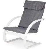Northio Schommelstoel - 96x67x76 cm - grijs wit