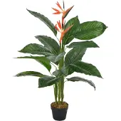 vidaXL Kunstmatige Strelitzia Plant met Pot - 100 cm, Rood