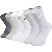 Adidas Sportsokken 'CUSHIONED CREW 6 PAIR PACK' lichtgrijs / grijs gemêleerd / zwart / wit