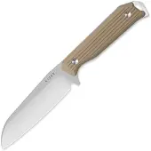 Kizer Cutlery Begleiter Fix 1045MS2, Satin AEB-L, Tan G10 vaststaand mes, Azo design