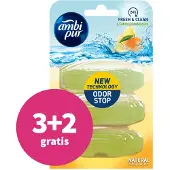 Ambi Pur 3+2 Gratis: Toiletblok Navulling Citroen En Mandarijn 3 Stuks