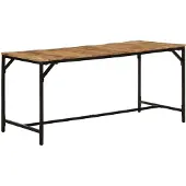 vidaXL Eettafel 160x80x75 cm massief hout ruw mangohout