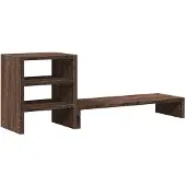 vidaXL Monitorstandaard met bureau-organizer bewerkt hout sonoma eiken