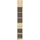 vidaXL Opbergkast smal 30x42,5x225 cm bewerkt hout sonoma eikenkleurig
