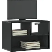 vidaXL Tv-meubel 60x31x39,5 cm bewerkt hout en metaal zwart