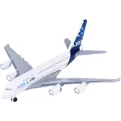 AIR Metalen Airbus A380-800 Passagiersvliegtuig Wit 11 cm