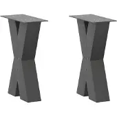 vidaXL Salontafelpoten 2 st X-vormig 28x(42-43) cm staal antraciet