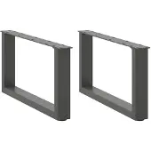 vidaXL Salontafelpoten 2 st U-vormig 60x(30-31) cm staal antraciet