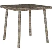vidaXL Tuin salontafel rechthoekig 40x40x37 cm poly rattan grijs